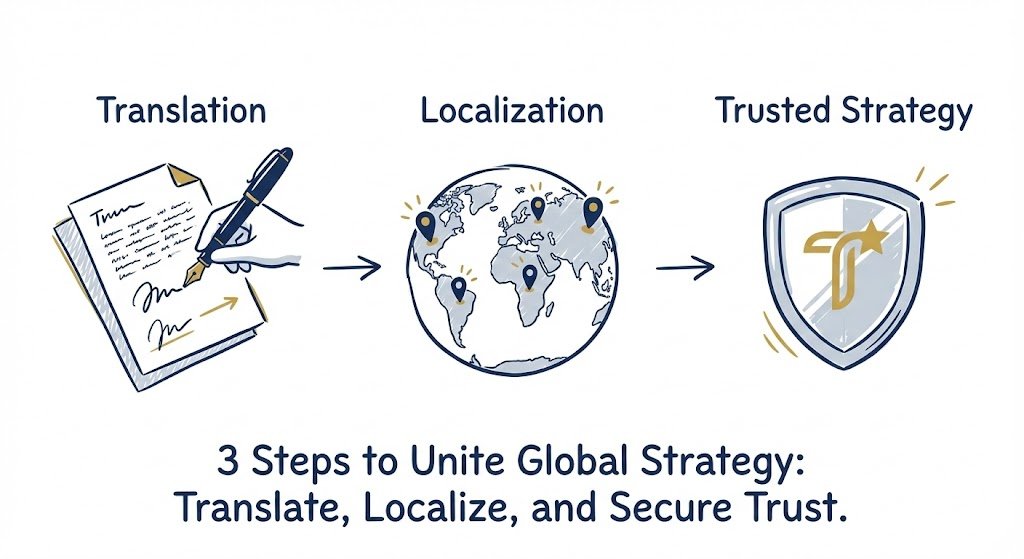 3 steps to unite global strategy translate, localize, and secure trust