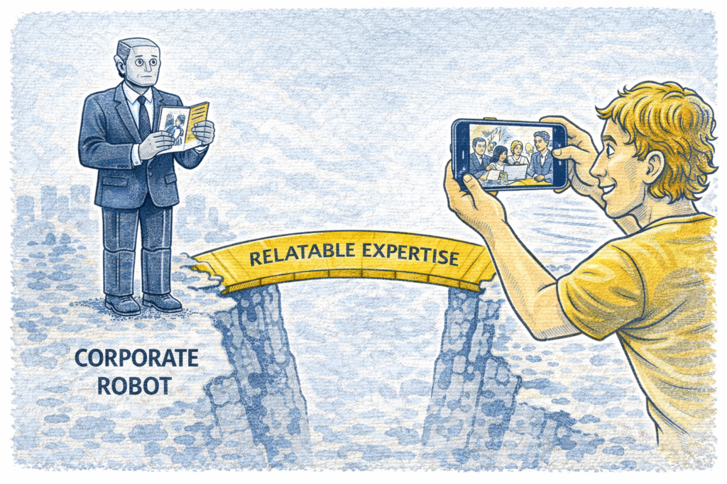 bridging the gap between corporate authority and platform authenticity