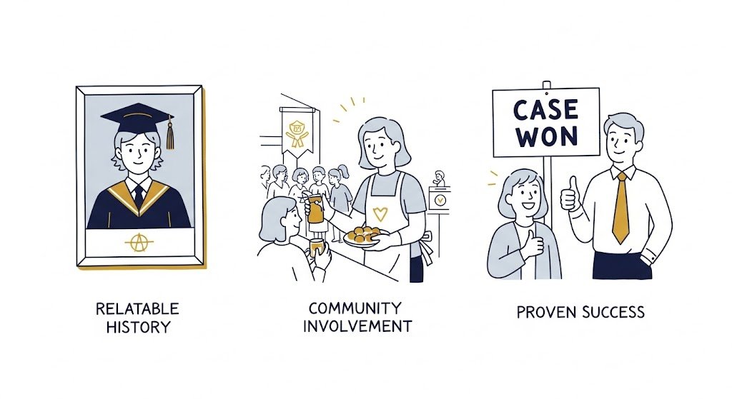 infographic outlining how to build affinity through human centered content.