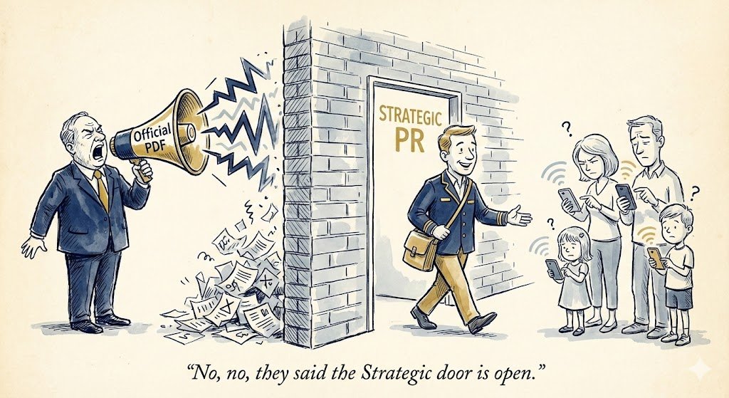  the access door strategic pr turns a wall of text into a pathway for connection.