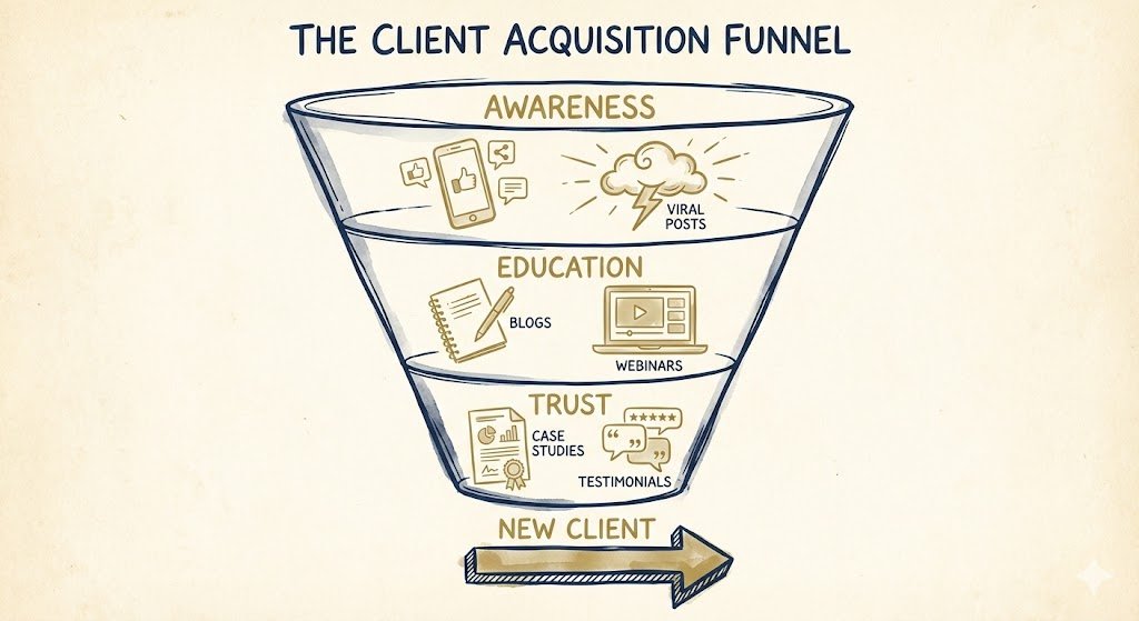 the content ecosystem different assets serve different stages of the client journey.