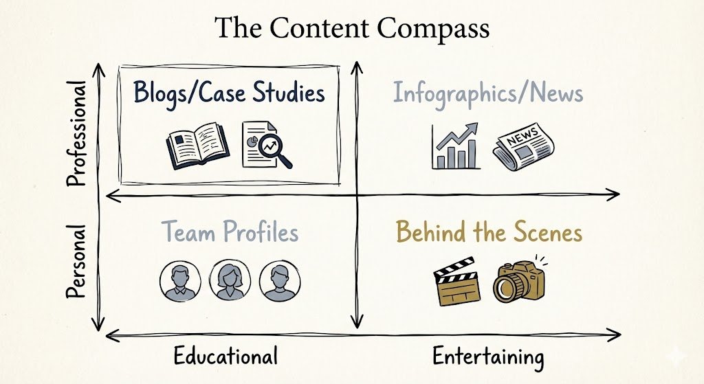 the content matrix finding the sweet spot between what you know and who you are.