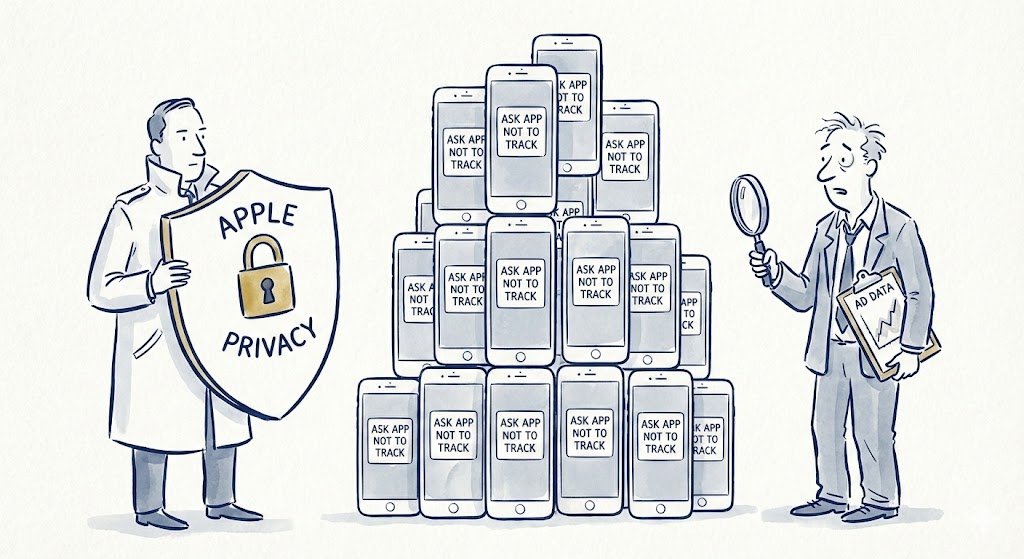 the data standof apple’s privacy wall blocks the advertiser’s view.