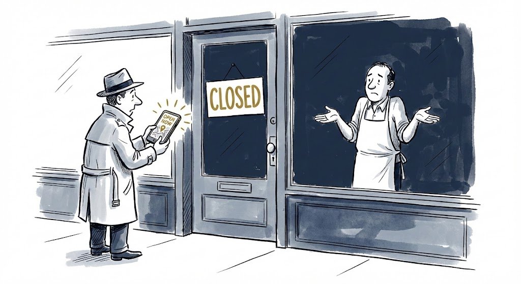 the digital disconnect when the phone says yes, but the door says no.