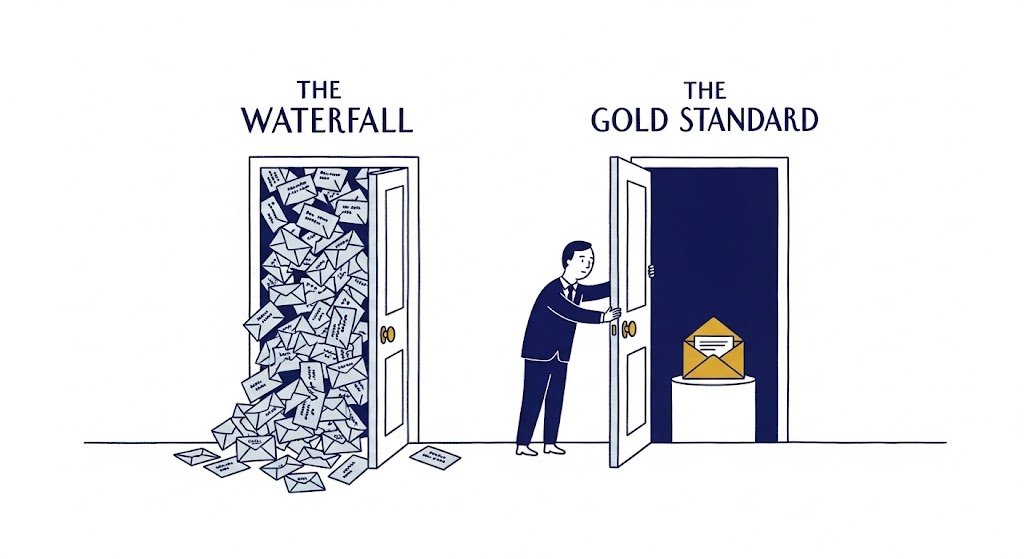 the friction choosing between the chaos of high volume and the authority of high quality.
