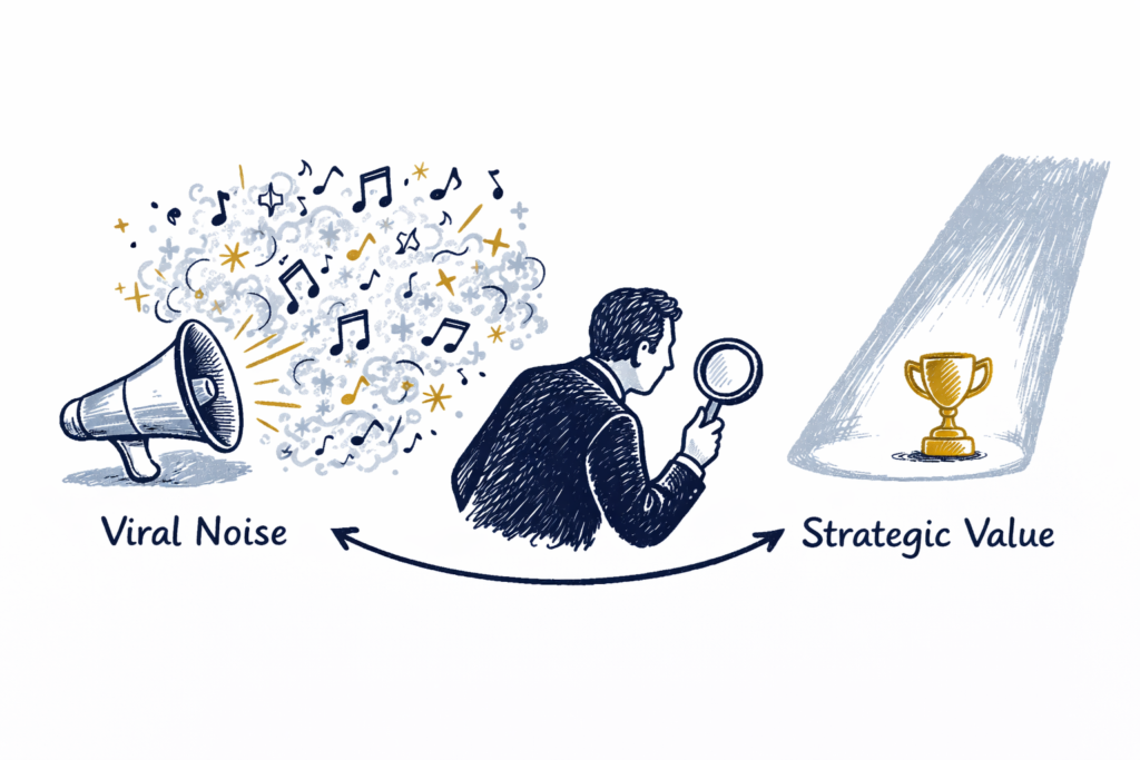 the inherent friction distinguishing between temporary viral trends and long term strategic brand value