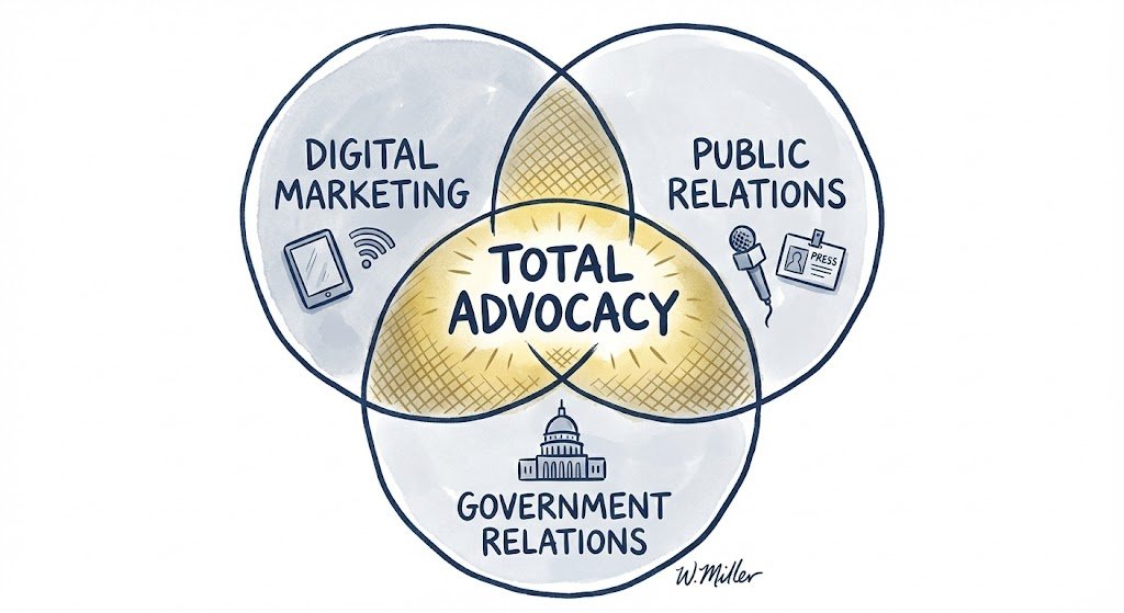  the integrated advantage marketing, pr, and policy working as one.