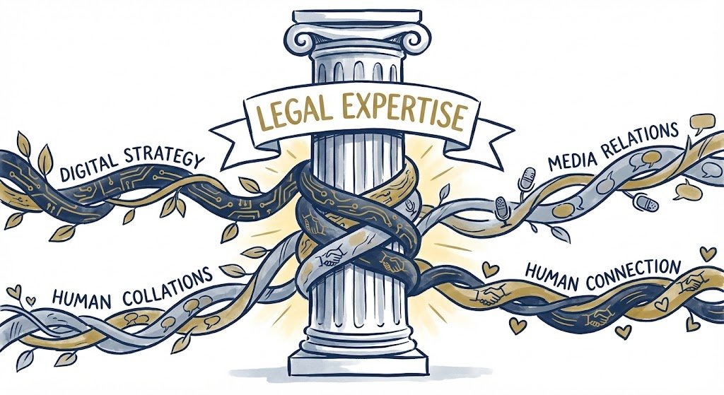 the integrated firm supporting legal excellence with strategic communication.