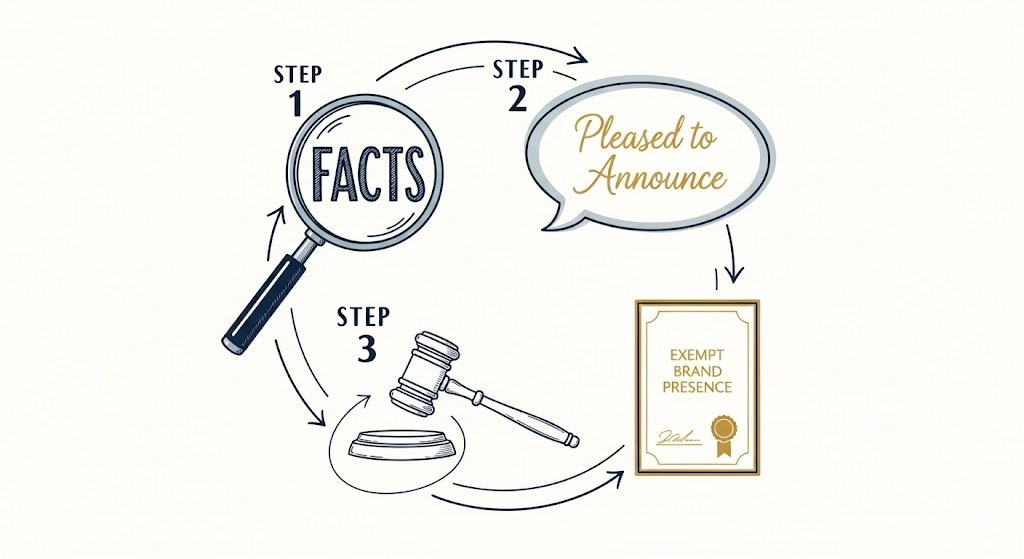 the path to exempt advertising audit, language, and visual selection.