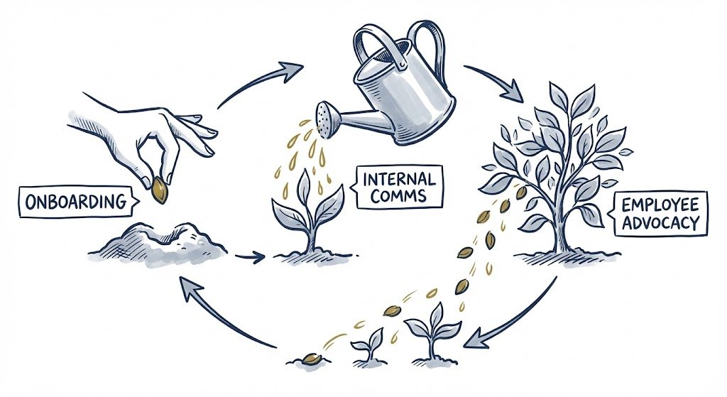 the retention cycle engaged employees become the seeds for new talent.