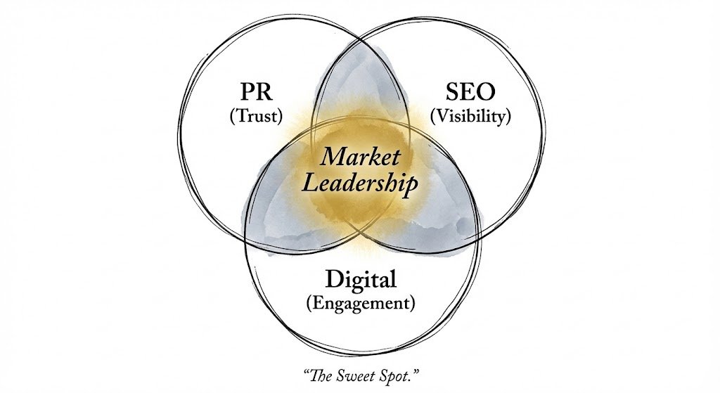 the sweet spot true market leadership happens where trust, visibility, and engagement converge.
