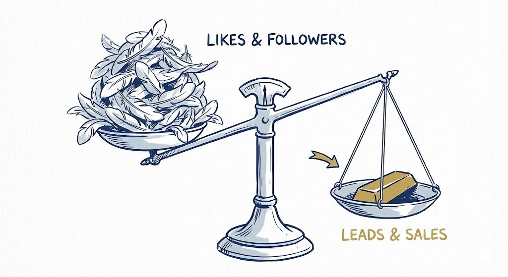 the weight of worth why one lead outweighs a thousand likes.