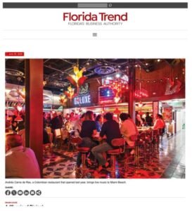 Florida Trend magazine article showcasing lifestyle and business media coverage secured for Leesfield & Partners in the Miami market.